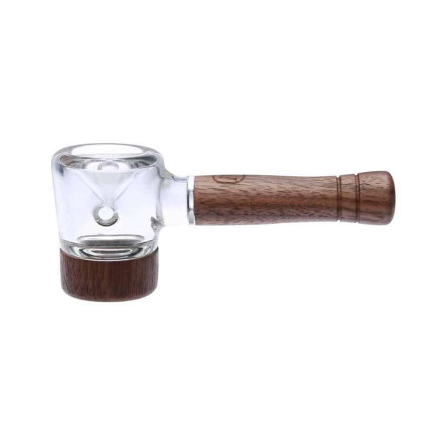 Marley Natural Spoon Pipe Natural Glass and Black Walnut