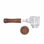 Marley Natural Spoon Pipe Natural Glass and Black Walnut 9
