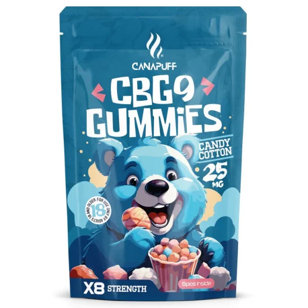 CanaPuff CBG9 Gummies Candy Cotton