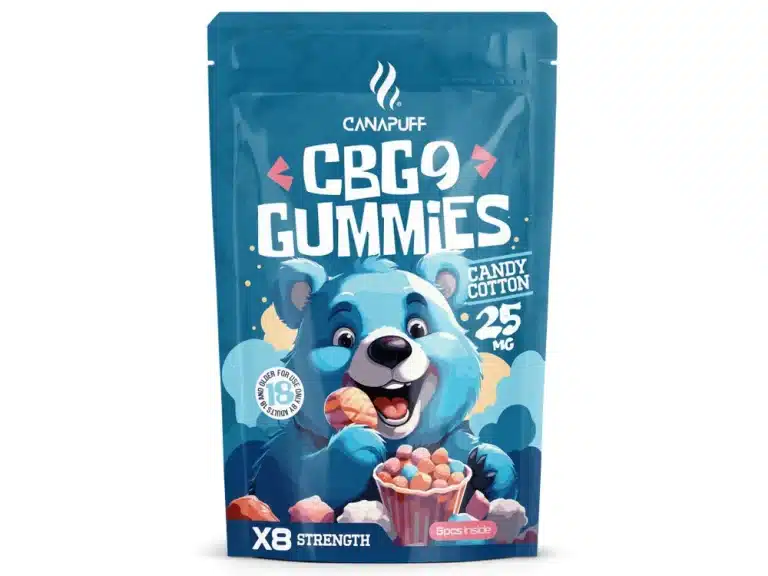 CanaPuff CBG9 Gummies Candy Cotton