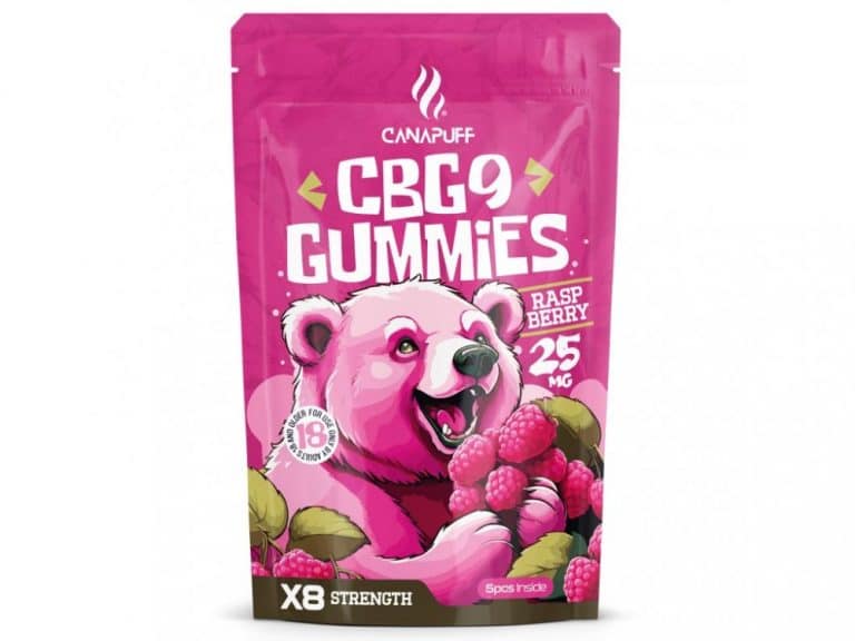 canapuff cbg9 gummies raspberry