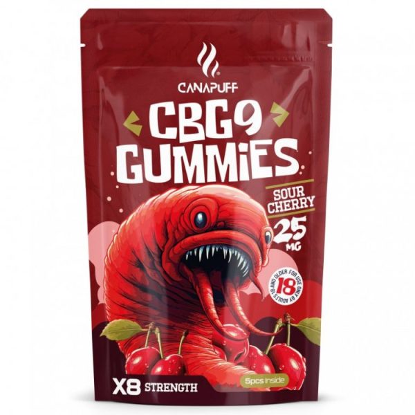 canapuff cbg9 gummies sour cherry