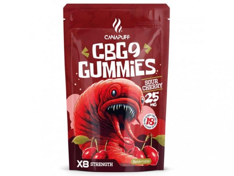 canapuff cbg9 gummies sour cherry
