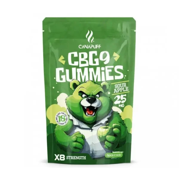 canapuff cbg9 gummies sour apple