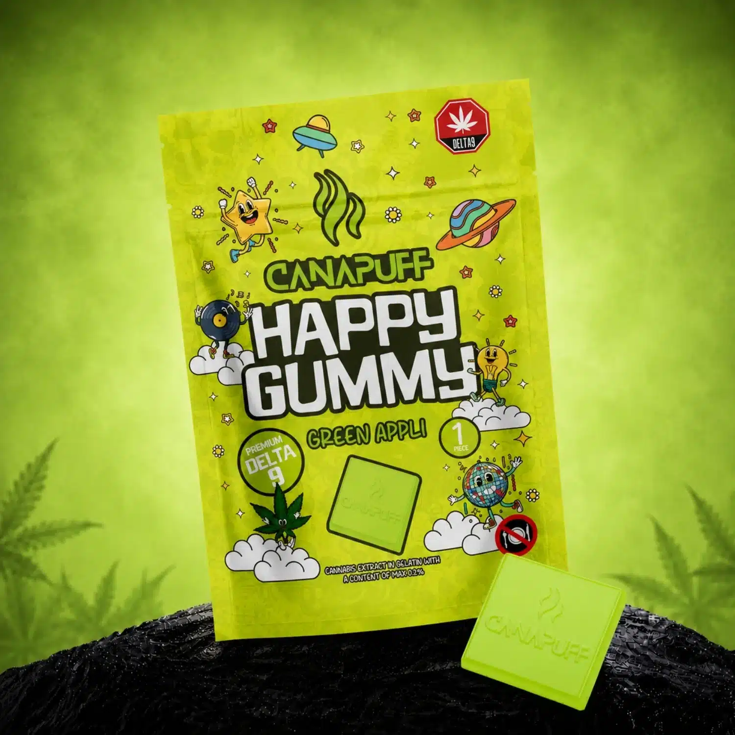 Canapuff thc Gummy Green Apple