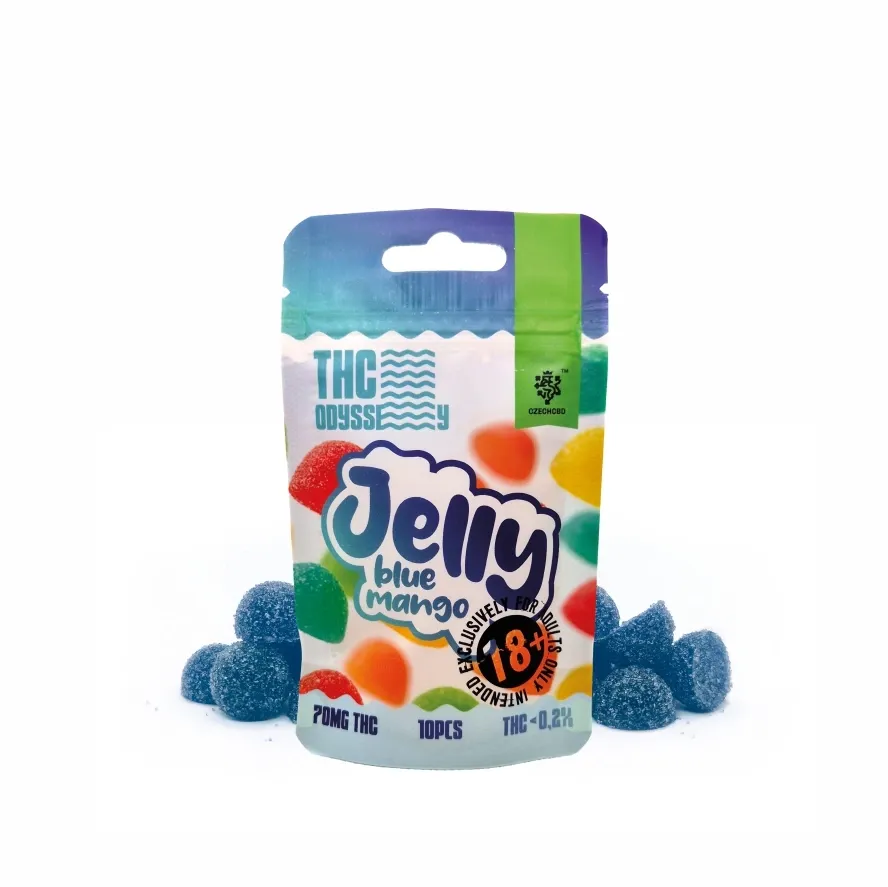 Czech CBD THC Odyssey Jelly Blue Mango, 70 mg THC